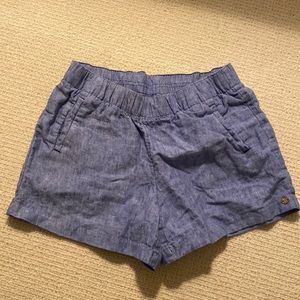 Blue Linen Shorts - Medium